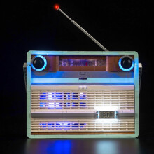 Lighting Kit for 10334 Retro Radio Model with USB Powered LED Lights and Hidden Wiring Design