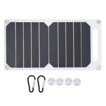 Portable Solar Panel Charger With Carabiner High Temperature Resistant Monocrystalline Silicon10W USB Output Lightweight And Compact Design For