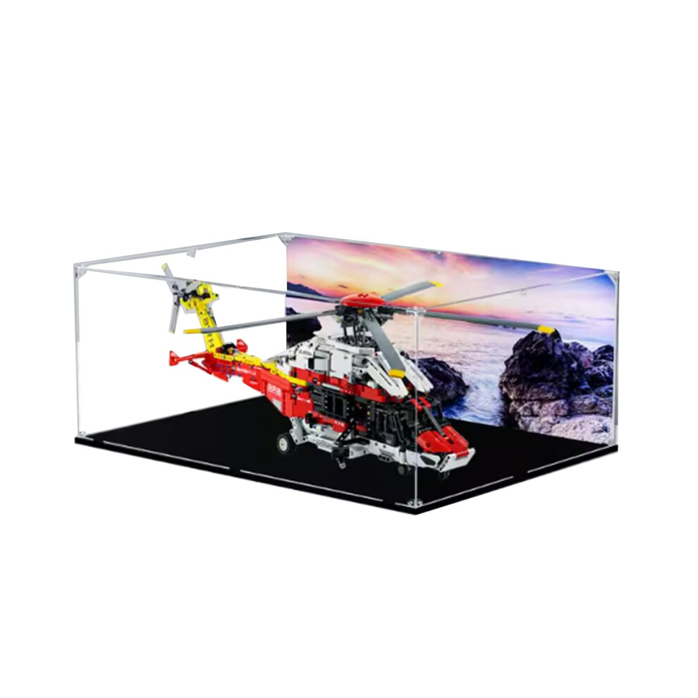 Display Case For 42145 Airbus Rescue Helicopter, Clear Acrylic Dustproof Protection 9053599505365