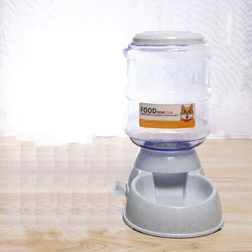 Large Capacity Automatic Pet Feeder 3.8L Detachable Non-Slip Gray 2