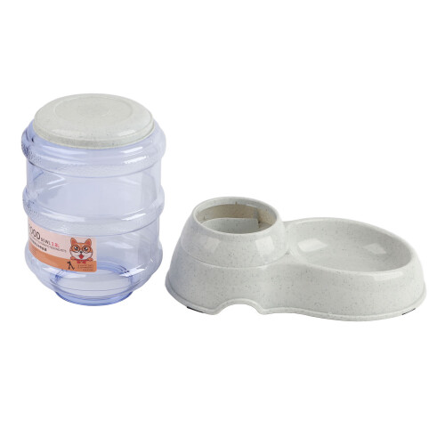 Large Capacity Automatic Pet Feeder 3.8L Detachable Non-Slip Gray 1