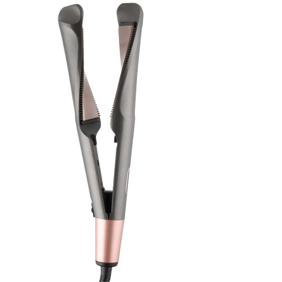 2in1 Hair Straightener Brush and Curler with Fast Heat Up, Adjustable Temperature Control