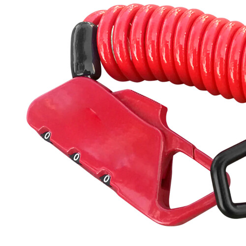 K2N Lucchetto a cavo telescopico con password rosso, 220 g 2