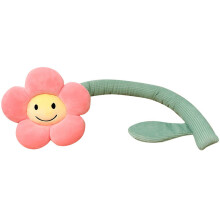 Pluche zonnebloem gordijnhouder - 1 stuk