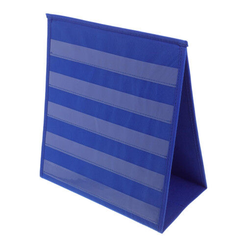 Classroom Pocket Chart DoubleSided Desktop Holder for Teachers Sentence Strip Organizer