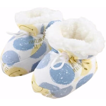 (Smile Face, 11.5CM) Warm Fur Baby Boot, Toddler Winter Warm Shoes, Baby Winter Thickened Warm Cotton Shoes, Infant Winter Warm Fleece with Drawstring