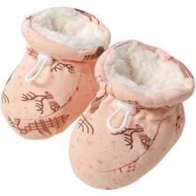 (Deer, 11.5CM) Warm Fur Baby Boot, Toddler Winter Warm Shoes, Baby Winter Thickened Warm Cotton Shoes, Infant Winter Warm Fleece with Drawstring