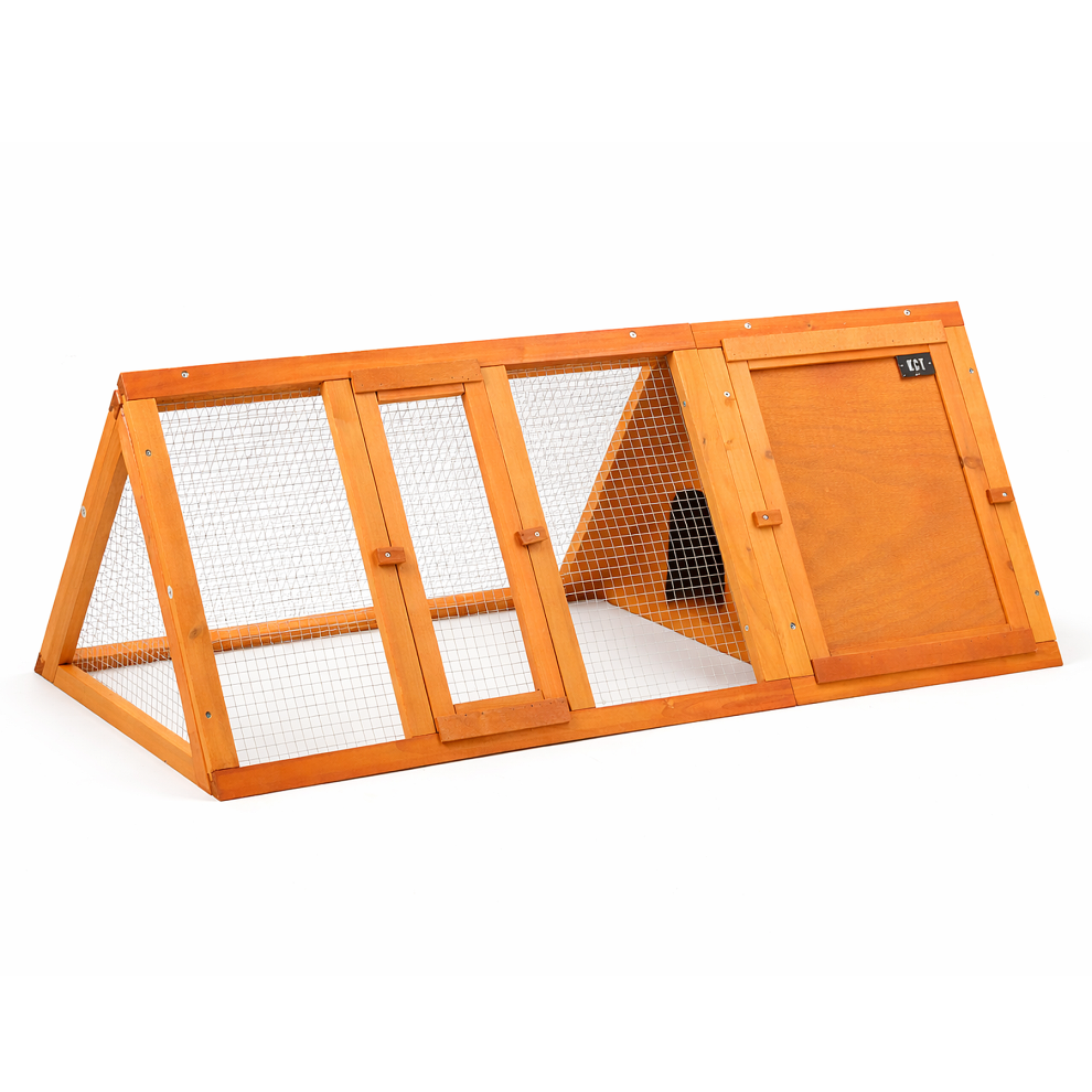 KCT TRIANGLE WOODEN RUN OUTDOOR GARDEN PLAYPEN ENCLOSURE FOR RABBIT GUINEA PIG - Image 2