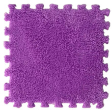 Purple EVA Foam Floor Mat, Interlocking Exercise and Play Tiles, Soft Cushioned Flooring for Home