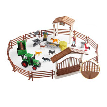 Farm Playset with Barnyard Animals and Fencing for Kids 312, Educational Role Play Toy Set