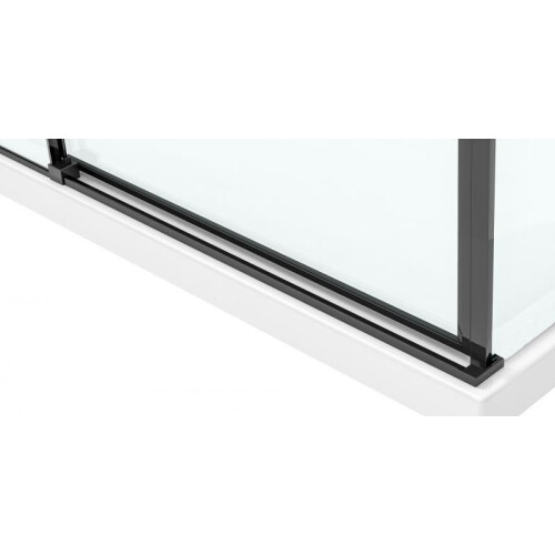 Solar Black Mat Καμπίνα Ντουζιέρας 90x90 Με ντουζιέρα Savoy λευκή 2