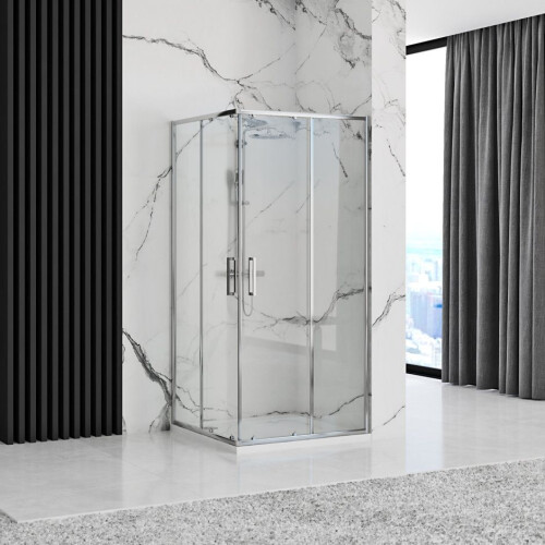 Καμπίνα Ντους Rea Punto 90x90 Chrome Χωρίς ντουζιέρα 1