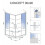 Rea Concept Μαύρη Καμπίνα Ντους 90x90 Με ντουζιέρα Savoy λευκή 5