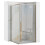 Καμπίνα Ντους Rea Fargo 100x80 Gold Με ντουζιέρα Savoy λευκή 1