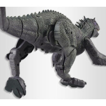 Large 27Inch Remote Control Dinosaur Toy with Realistic Roaring Sounds and Walking Motion, Gray