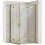Διπλή Καμπίνα Ντους Rea Hugo 80x100 Brushed Gold 1
