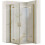 Διπλή Καμπίνα Ντους Rea Hugo 80x90 Brushed Gold 1