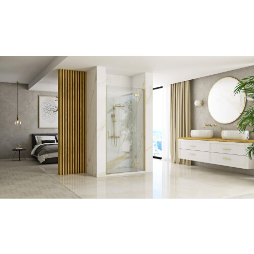 Πόρτα Ντουζιέρας Rea Hugo 90 Gold Brushed 1