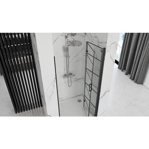 Πόρτα Ντουζιέρας Rea Molière Black 90 2