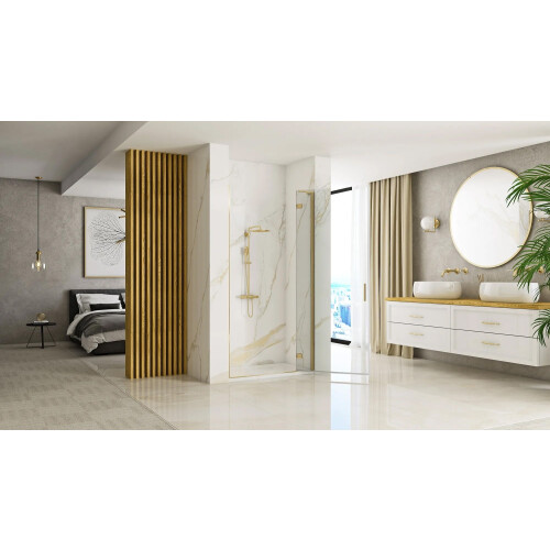 Πόρτα Ντουζιέρας Rea Hugo 90 Gold Brushed 2