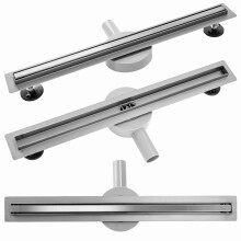 Rea Neo Slim Pro Linear Drain Brushed Steel 70