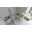 Καμπίνα Ντους Rea City 80x100 Brushed Gold Με ντουζιέρα Savoy λευκή 5