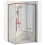 Καμπίνα Ντουζιέρας Solar Copper Brush 100x80 Με ντουζιέρα Savoy λευκή 1