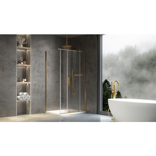 Καμπίνα Ντους Rea Montana Gold Brush 110x80 2