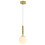 Glass Sphere Pendant Lamp G108-1w Gold E27 1