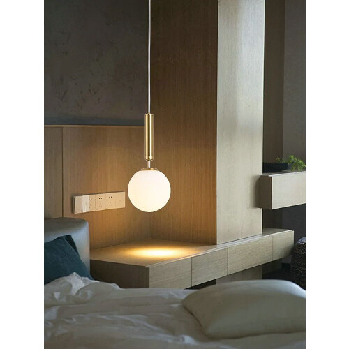 Glass Sphere Pendant Lamp G108-1w Gold E27 2
