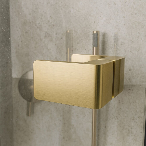 Καμπίνα Ντους Rea Atlas 80x80 Brush Gold αριστερή 2