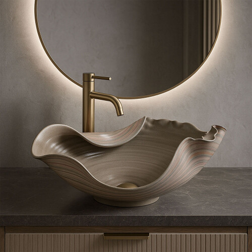 Ceramic Countertop Basin Rea Hm-17 Handmade Art