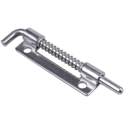 Hardware Spring Loaded Metal Security  Bolt  3.5" Long Silver Tone