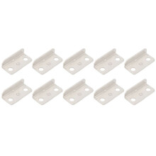 10 Pcs Home Office Silver Tone Metal Right Angle Drawer Lock Strike Plate