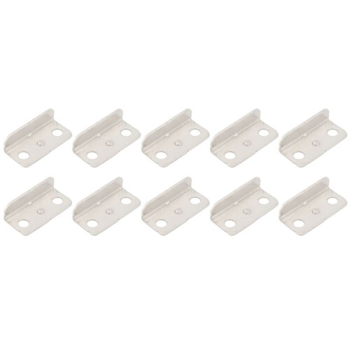 10 Pcs Home Office Silver Tone Metal Right Angle Drawer Lock Strike Plate