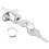 19mm Cylinder  Diameter Silver Tone Metal Drawer Plunger Lock with 2 Keys 1
