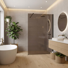 Shower Screen Rea Flexi Brown / Black 120