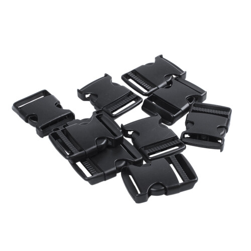 10x Hard Plastic Strap Band Belt Side Release Buckle 3cm Width Black 1