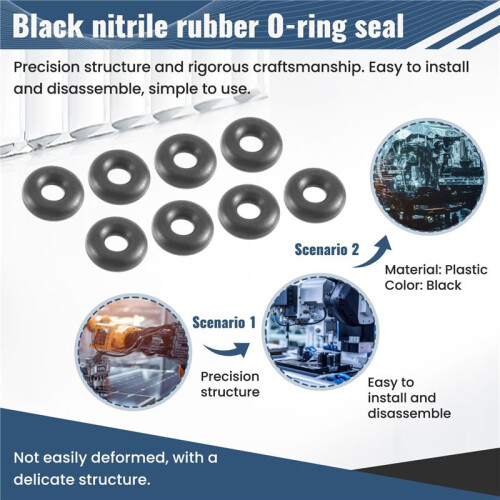100 pcs O-ring in nitrile rubber 6 x 2 mm