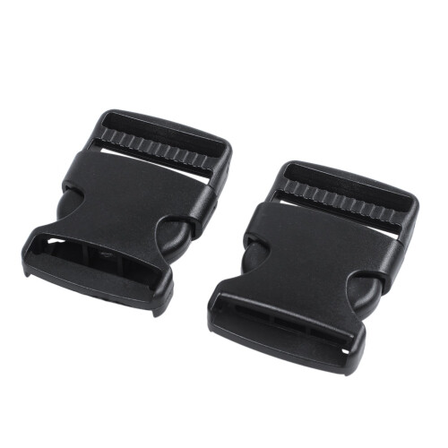 10x Hard Plastic Strap Band Belt Side Release Buckle 3cm Width Black 1