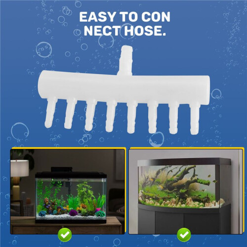 Plastic 8-Way Aquarium Tube Splitter Air Valve 2