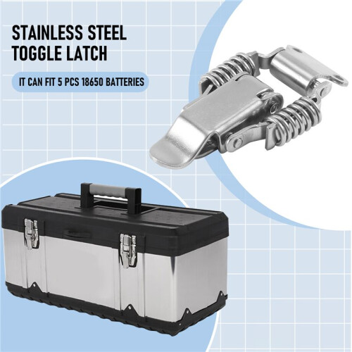 2x Toolbox Draw Compression Spring Toggle  Catch Clamp Silver