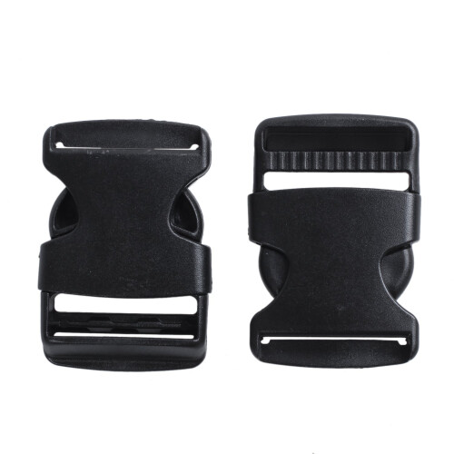 10x Hard Plastic Strap Band Belt Side Release Buckle 3cm Width Black 2