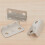 10 Pcs Home Office Silver Tone Metal Right Angle Drawer Lock Strike Plate 6