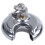 1x PADLOCKS HEAVY DUTY 70MM ROUND CIRCULAR DISC PADLOCK with 1 KEYS 1