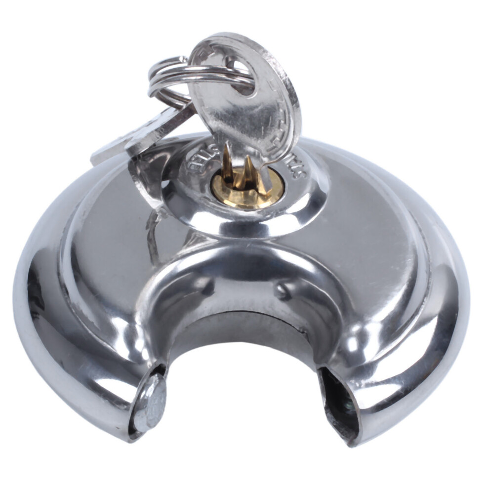 1X Padlocks Heavy Duty 70Mm Round Circular Disc Padlock With 1 Keys 4713418368841