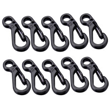 10 St/LOT SF Spring RyggsäCk SpäNnen KläTterkarbinhakar EDC Nyckelring Camping Flaskkrokar Paracord Survival Gear - Svart