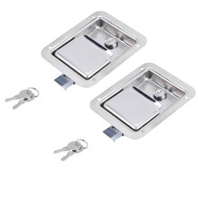 Hardware 2 Pack Stainless Steel Paddle Slam With Lock & Key - Flush Single Point Handle For Door Trailer RV