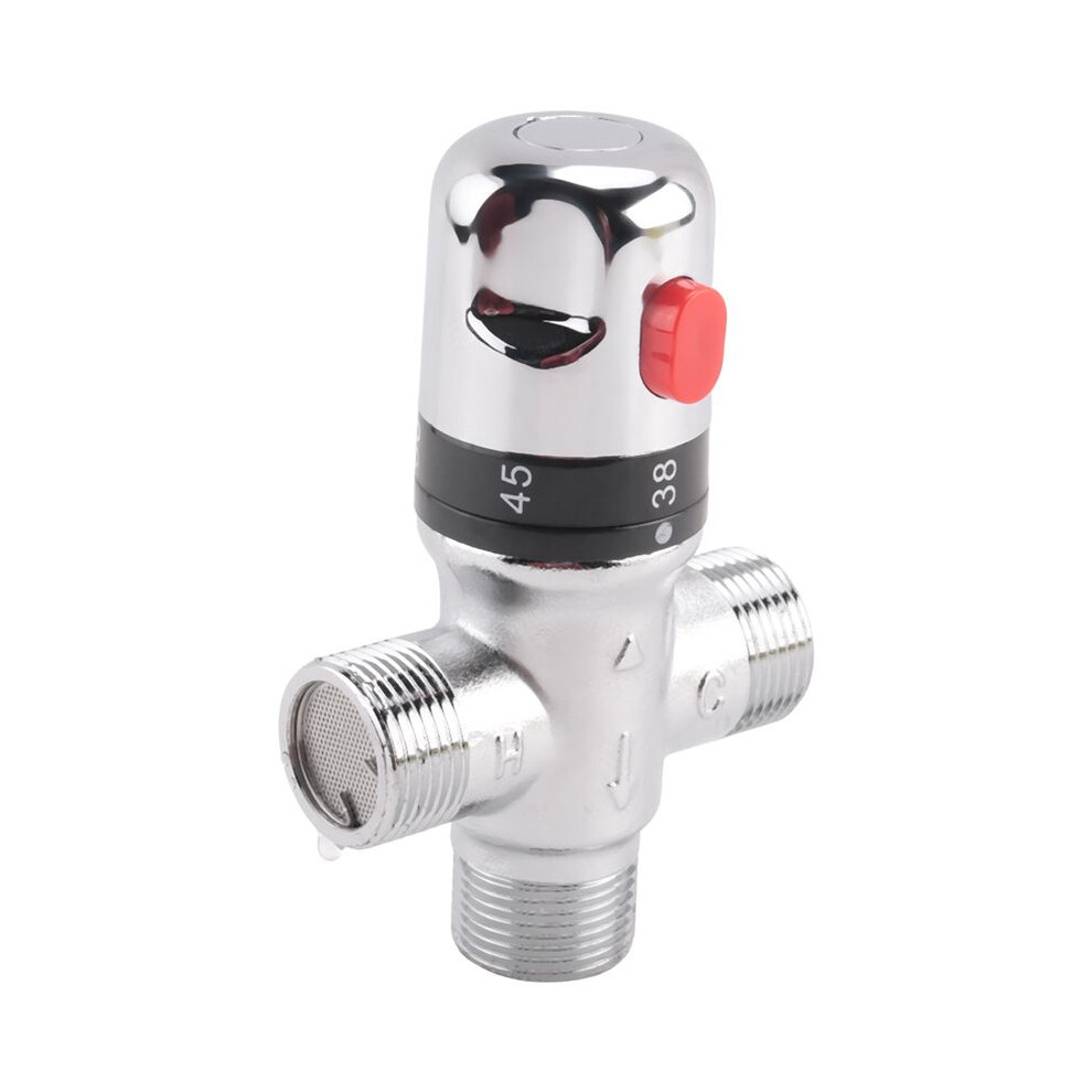 Solid Copper 3-Way Thermostatic Mixing Valve 3/4 Inch Solar Water Heater Valve Regulating Temperature Control Valve 4714131080447