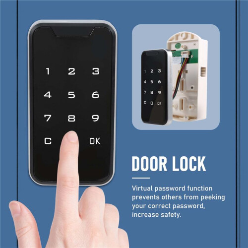 Electronic  Digital Electronic Door Lock Fingerprint Press Password Keyless Keypad 2